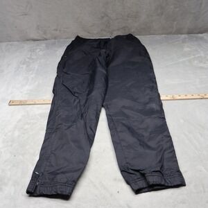 Nike Pants Boys Small 4-6 Black Wind Rain Athletic Windbreaker Jogger 27x33 VTG